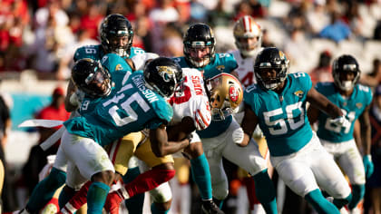 Jacksonville, FL, USA. 21st Nov, 2021. Jacksonville Jaguars quarterback  Trevor Lawrence (16) during 2nd half NFL football game between the San  Francisco 49ers and the Jacksonville Jaguars. San Francisco defeated  Jacksonville 30-10