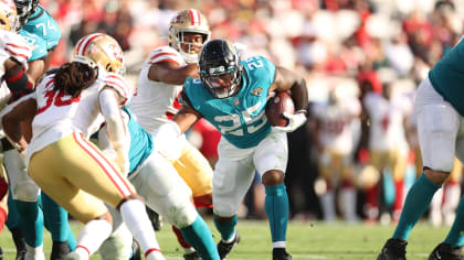 Jacksonville, FL, USA. 21st Nov, 2021. Jacksonville Jaguars quarterback  Trevor Lawrence (16) during 2nd half NFL football game between the San  Francisco 49ers and the Jacksonville Jaguars. San Francisco defeated  Jacksonville 30-10