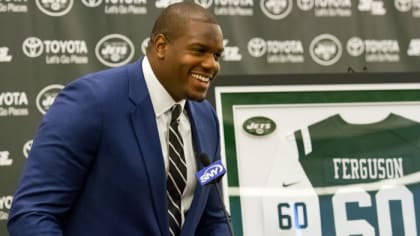 Jets' D'Brickashaw Ferguson bares heart in retirement send-off