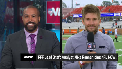 NFL Network anchor Daniel Jeremiah (right) talks NFL Network anchor Charles  Davis (left) during the broadcast of the 2023 NFL Draft at the Union  Station on Thursday, April 27, 2023 in Kansas