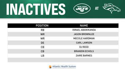 NY Jets Game Today: Jets vs. Broncos injury report, spread, over