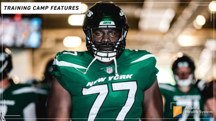 Nike New York Jets No77 Mekhi Becton Gray Men's Stitched NFL Limited Inverted Legend 100th Season Jersey