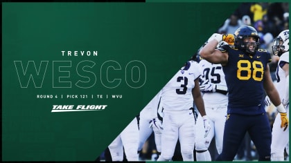 Rd. 4: Jets Trade Down Twice, Take W. Virginia TE Trevon Wesco