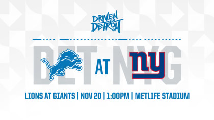 Lions vs. Giants: How to watch, listen, stream the Week 11 matchup