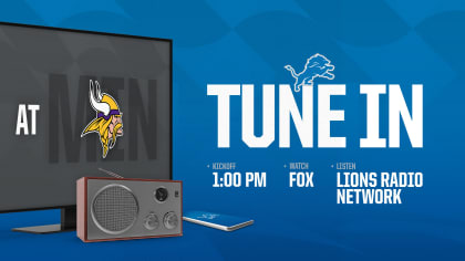How to Watch Lions at Vikings on Sunday, September 25, 2022