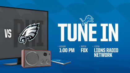 Eagles-Lions live stream (10/31): How to watch online, TV info, time 