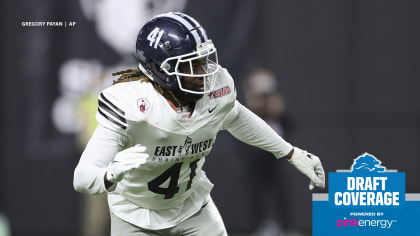 Detroit Lions linebacker Malcolm Rodriguez plays against the New England  Patriots during an NFL football game, Sunday, Oct. 9, 2022, in Foxborough,  Mass. (AP Photo/Michael Dwyer Stock Photo - Alamy