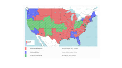 NFL Week 8 TV coverage maps