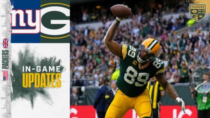 New York Giants-Green Bay Packers Halftime Report: Packers Up 20