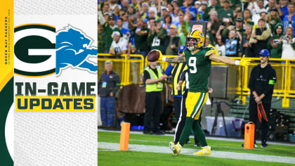 Lions dominate first half and lead Packers 27-3, Packers