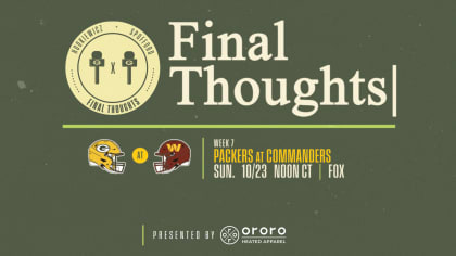Final Thoughts: Packers vs. Commanders