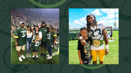 Green Bay Packers RB Aaron Jones wears brother Alvin's Riders