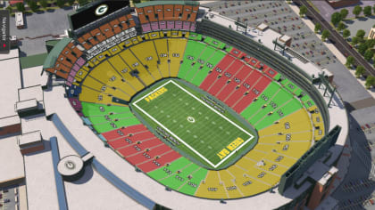 Green Bay Packers Interactive Seating Chart with Seat Views