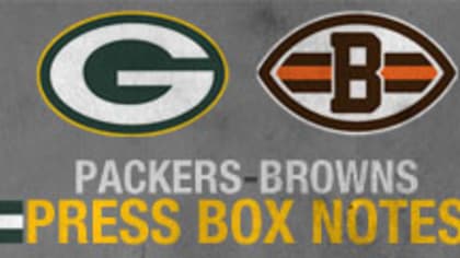 Packers-Browns Press Box Notes