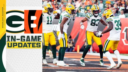 August 11, 2023: Samori Toure (83) of the Green Bay Packers during the NFL  preseason game between the Green Bay Packers and Cincinnati Bengals in  Cincinnati, Ohio. JP Waldron/Cal Sport Media (Credit