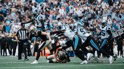 Carolina Panthers defensive tackle Marquan McCall (78) warms up before the  start of an NFL football