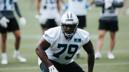 Watch: Panthers OT Ikem Ekwonu does Ickey Shuffle after minicamp TD