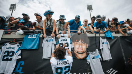 ATLANTA, GA – OCTOBER 31: Carolina tight end Tommy Tremble (82