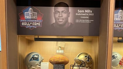 Panthers Sam Mills Class of 2022 Hall of Fame Impact Jersey Frame