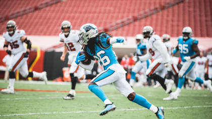 Carolina Panthers cornerback Donte Jackson (26) warms up before an NFL  football game against the New Orleans Saints, Sunday, Sept. 25, 2022, in  Charlotte, N.C. (AP Photo/Jacob Kupferman Stock Photo - Alamy