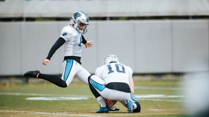 Carolina Panthers safety Marquise Blair runs during an NFL