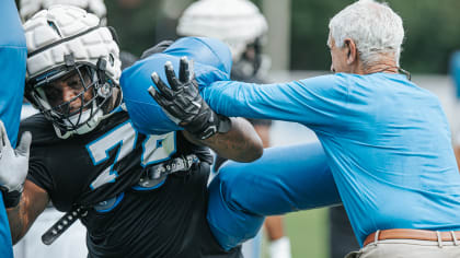 Carolina Panthers defensive tackle Marquan McCall (78) after a preseason  NFL football game, Friday, Aug. 19, 2022, in Foxborough, Mass. (AP  Photo/Charles Krupa Stock Photo - Alamy