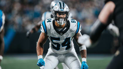 New linebacker Frankie Luvu joined the Panthers at a time of family tragedy