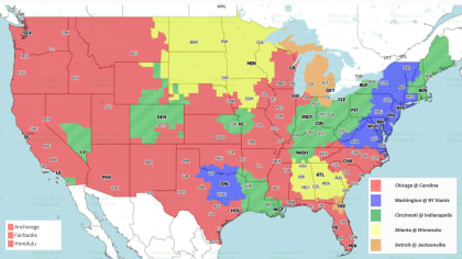 NFL Week 4 TV Broadcast Maps