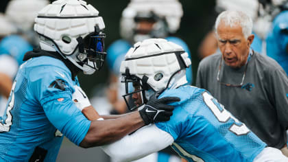 Carolina Panthers CB Duke Dawson in perfect spot to intercept Washington  Commanders QB Taylor Heinicke's pass