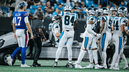 Carolina Panthers quarterback Matt Corral (2) looks over the defense during  an NFL preseason football game against the New York Jets, Saturday, Aug.  12, 2023, in Charlotte, N.C. (AP Photo/Brian Westerholt Stock