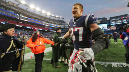 Gronk is wearing a Patriots shirt again, but for a good cause