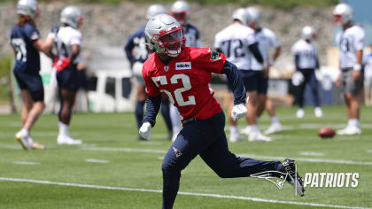 Patriots Rookie DB Marcus Jones runs drills during Minicamp.