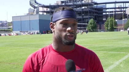 New England Patriots linebacker Mack Wilson Sr. (30) looks on