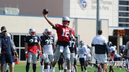 Tom Brady, Mike Vrabel talk trash at Patriots-Titans joint