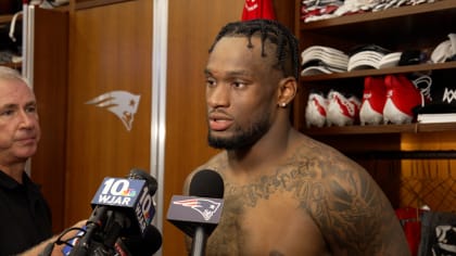 New England Patriots linebacker Mack Wilson Sr. (30) looks on