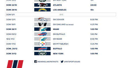 2017 New England Patriots Home Schedule