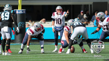 New England Patriots wide receiver Tre Nixon (82) performs field