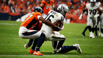 Raiders 2023 Week 1 Highlights vs. Broncos  Defensive tackle Jerry Tillery  hustles his way to a sack Broncos quarterback Russell Wilson