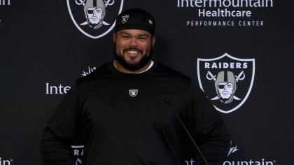 NFL: Las Vegas Raiders tackle Morris Knolls Jermaine Eluemunor