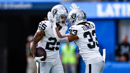 Raiders DE Maxx Crosby with another sack on Chargers QB Justin Herbert, Raiders