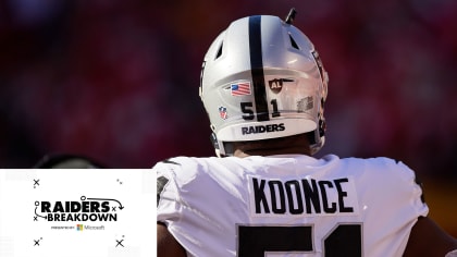 Las Vegas Raiders defensive end Malcolm Koonce (51) plays against the New  England Patriots during an NFL preseason football game, Friday, Aug. 26,  2022, in Las Vegas. (AP Photo/John Locher Stock Photo - Alamy