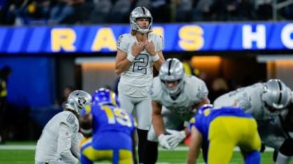 Las Vegas Raiders place kicker Daniel Carlson #2 plays during a pre-season  NFL football game against the San Francisco 49ers Sunday, Aug. 13, 2023, in Las  Vegas. (AP Photo/Denis Poroy Stock Photo 