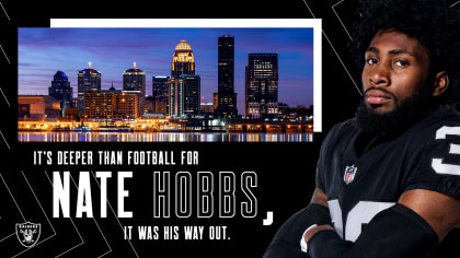 Nate Hobbs Football Paper Poster Raiders 2 - Nate Hobbs - Pin