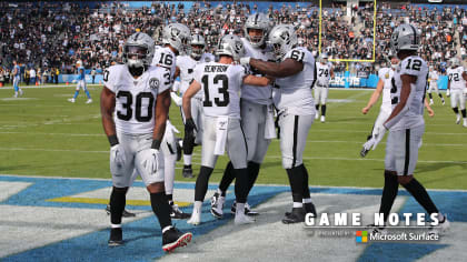 Game Notes: Oakland Raiders 24, Chicago Bears 21