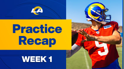 Stepping Up & Making Plays  Rams Practice Recap: Week 1 vs