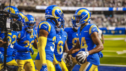 CB Ahkello Witherspoon with Fellow Members of the LA Rams Secondary, Including Duke Shelley and Tre Tomlinson