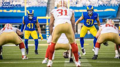 Linebacker (58) Justin Hollins of the Los Angeles Rams against the Dallas  Cowboys in an NFL football game, Sunday, Oct. 9, 2022, in Inglewood, Calif.  Cowboys won 22-10. (AP Photo/Jeff Lewis Stock Photo - Alamy