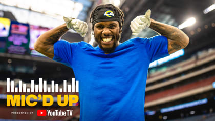 Los Angeles Rams cornerback Donte' Deayon (21) celebrates after defeating  the Cincinnati Bengals in the NFL Super Bowl 56 football game Sunday, Feb.  13, 2022, in Inglewood, Calif. (AP Photo/Steve Luciano Stock Photo - Alamy