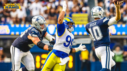 INGLEWOOD, CA - SEPTEMBER 18: Los Angeles Rams Punter Riley Dixon (11)  warms up during an NFL