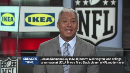 NFL Network reporter Steve Wyche interviews Los Angeles Rams